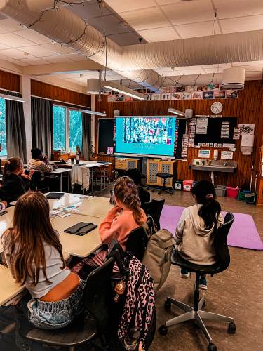 Vi avsluttet dagen med presentasjoner for hele klassen. 